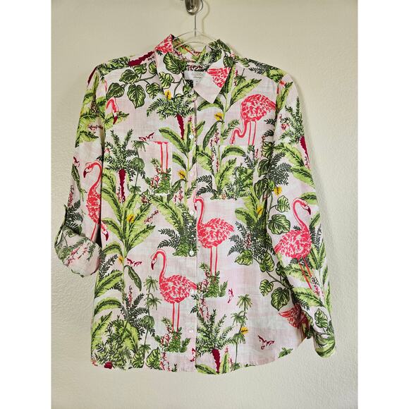 Charter Club Luxury 100% Linen Palm Beach Shirt, Size LP - Picture 4 of 12